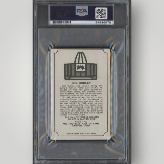 1974 Fleer Immortal Roll HOF Bill Dudley Autograph PSA DNA Authentic Auto