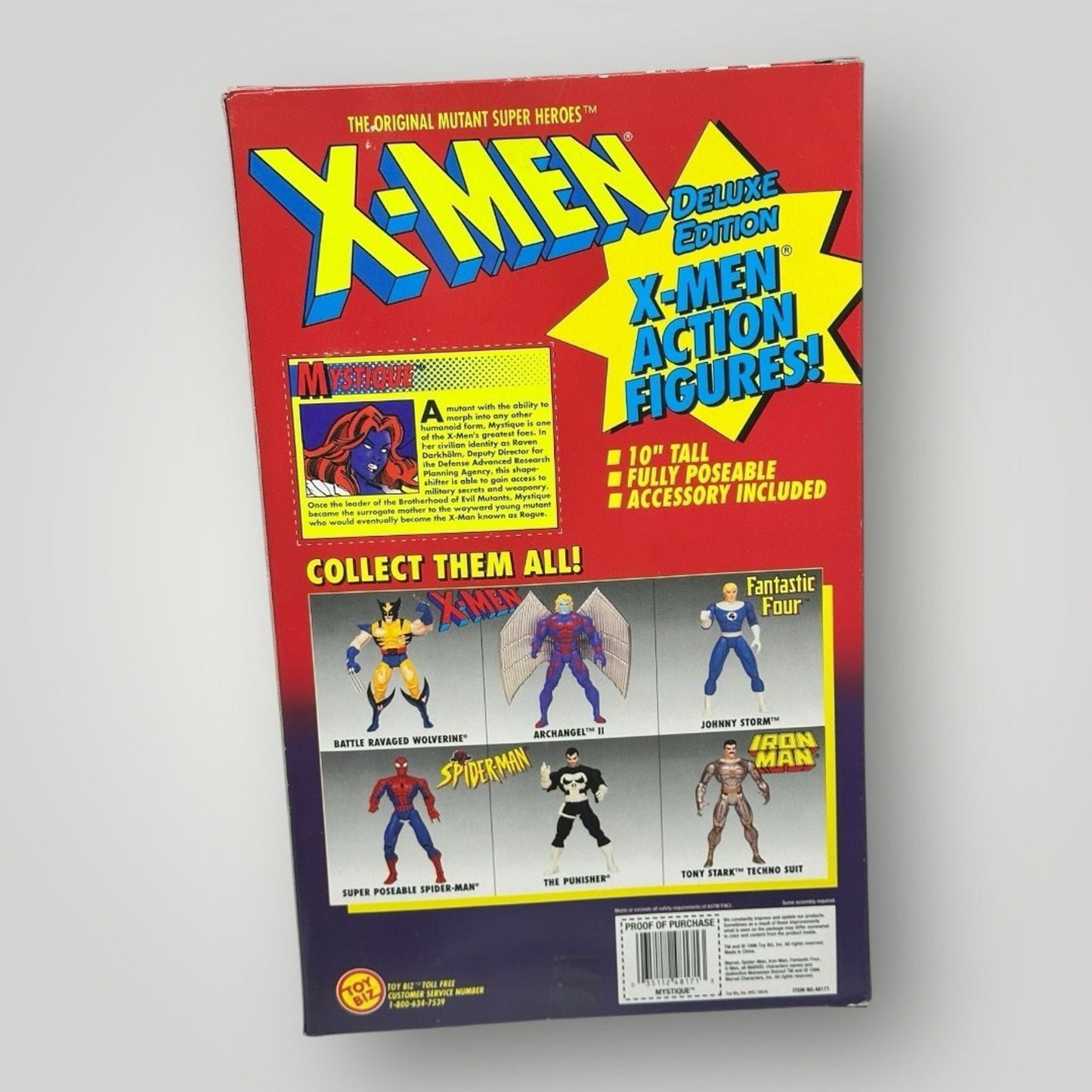 X-Men Deluxe Edition Mystique Fully Poseable 10 inch Action Figure Toy Biz 1996