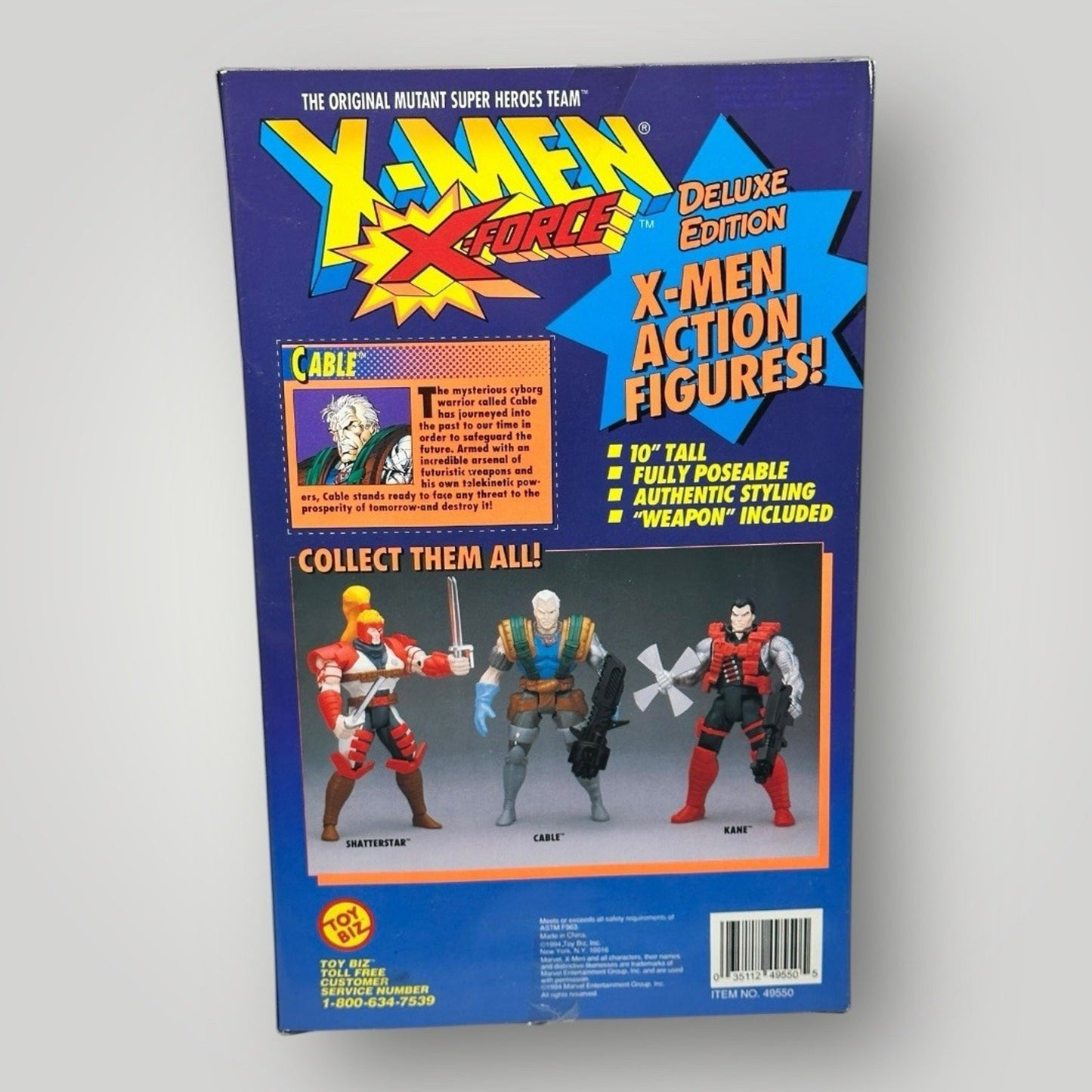 CABLE Deluxe Edition X-Men Marvel Comics Toybiz 1994 Action Vintage