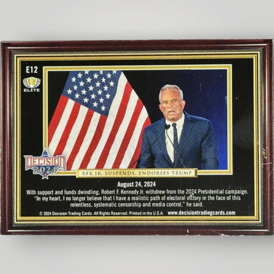 2024 Decision Elite Purple Foil Robert F Kennedy Jr Donald Trump 2/2