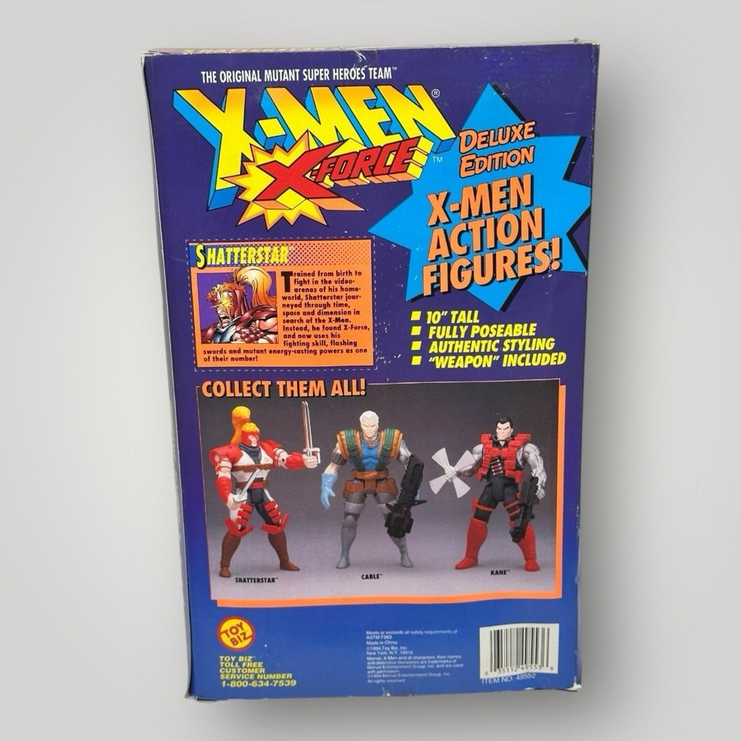 X-MEN X-Force Shatterstar Deluxe Edition 10" Tall Poseable Figure Vintage