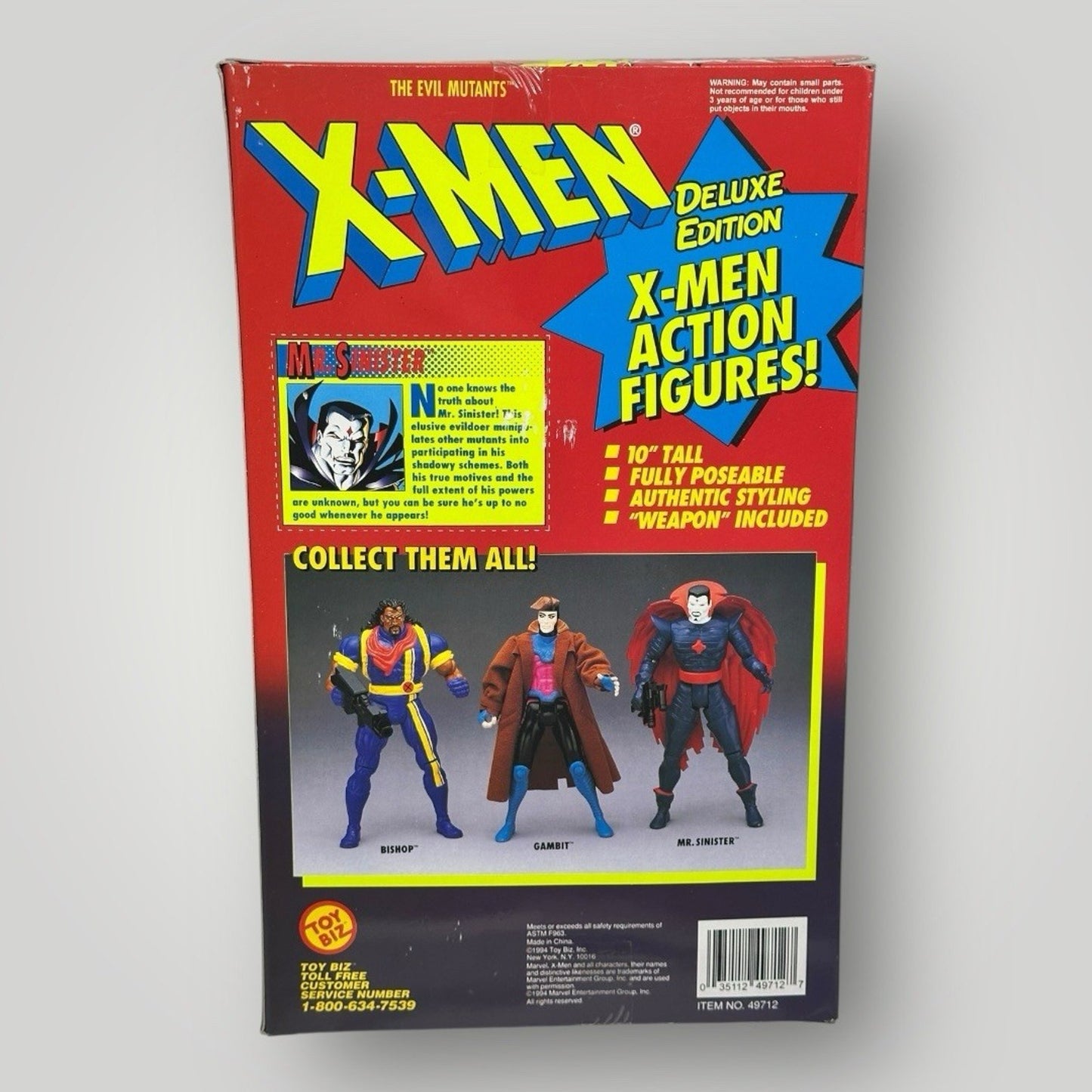 Vtg 1994 Mr Sinister 10" ToyBiz Marvel Comics X-Men Deluxe Edition Action Figure