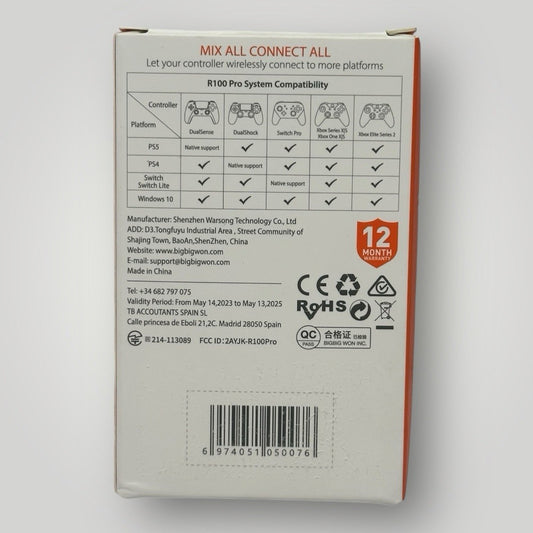 R100 PRO USB Wireless Bluetooth Adapter For PS5/PS4/Switch Pro/Xbox & X/S R100
