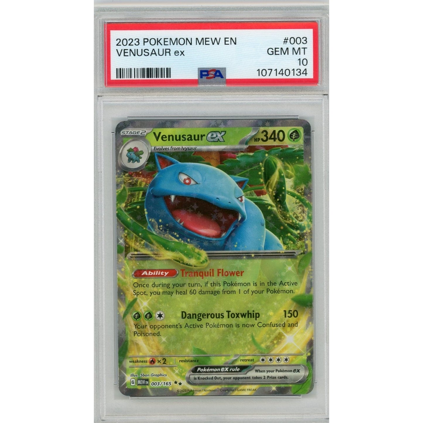 2023 Pokemon MEW EN #003 Venusaur Ex PSA 10 GEM MINT