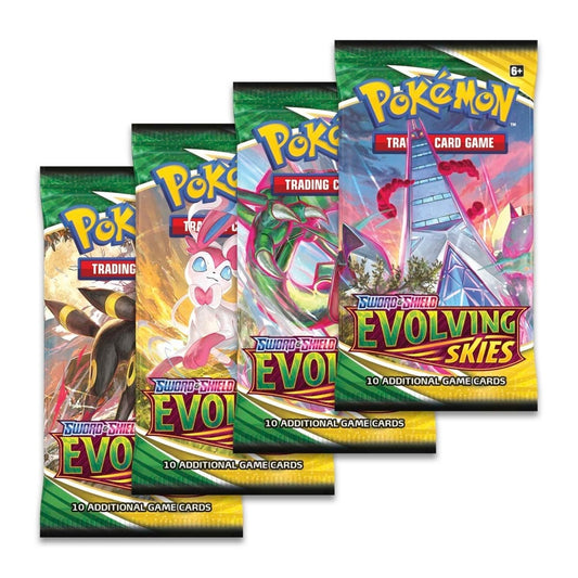 Pokemon Sword & Shield Evolving Skies Booster Pack 10 Cards