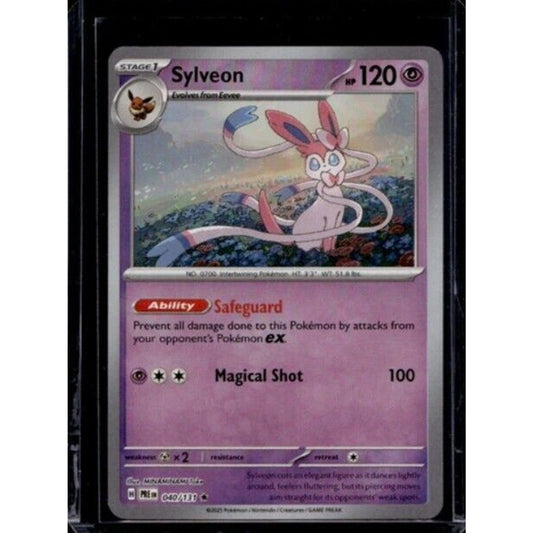 2025 Pokemon Scarlet & Violet Prismatic Evolutions Sylveon Holo #040/131