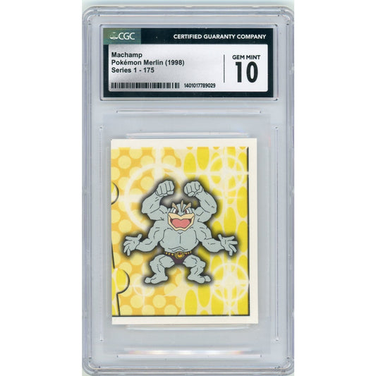 1998 Pokemon Merlin Series 1 #175 Machamp CGC 10 GEM MINT #1