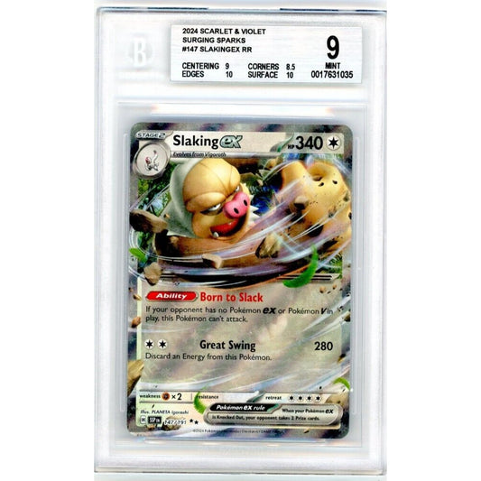2024 Pokemon Scarlet & Violet Surging Sparks Slaking Ex #147/191 BGS 9