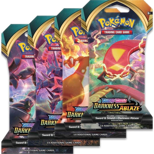 Pokemon Sword & Shield Darkness Ablaze Sleeved Booster Pack 10 Cards