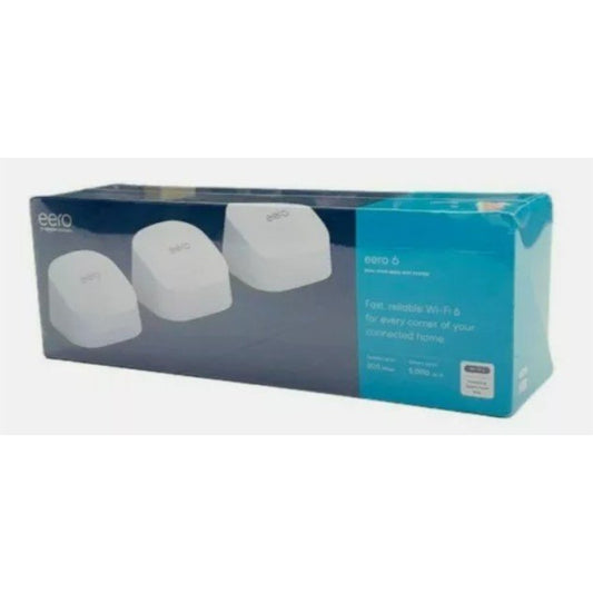 eero 6 AX1800 Dual-Band Mesh Wi-Fi System (3-Pack) - Like New