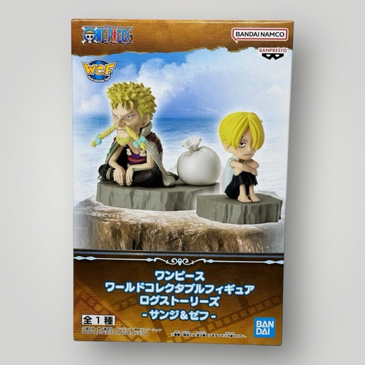One Piece Figure Sanji and Zeff WCF Log Stories Bandai