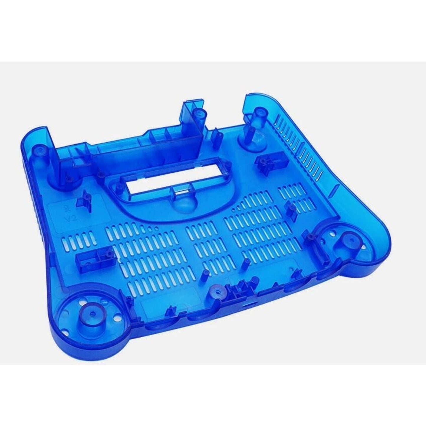 Full Housing Case Shell Cover Replacement Nintendo 64 N64 Console - CLEAR BLUE