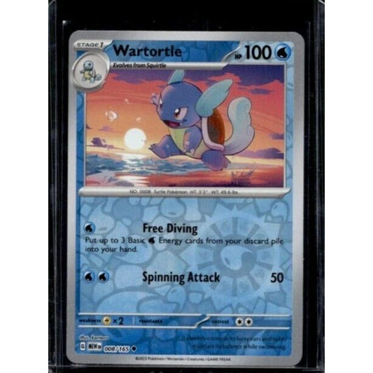 2023 Pokemon Scarlet & Violet 151 Wartortle Reverse Holos #008/165