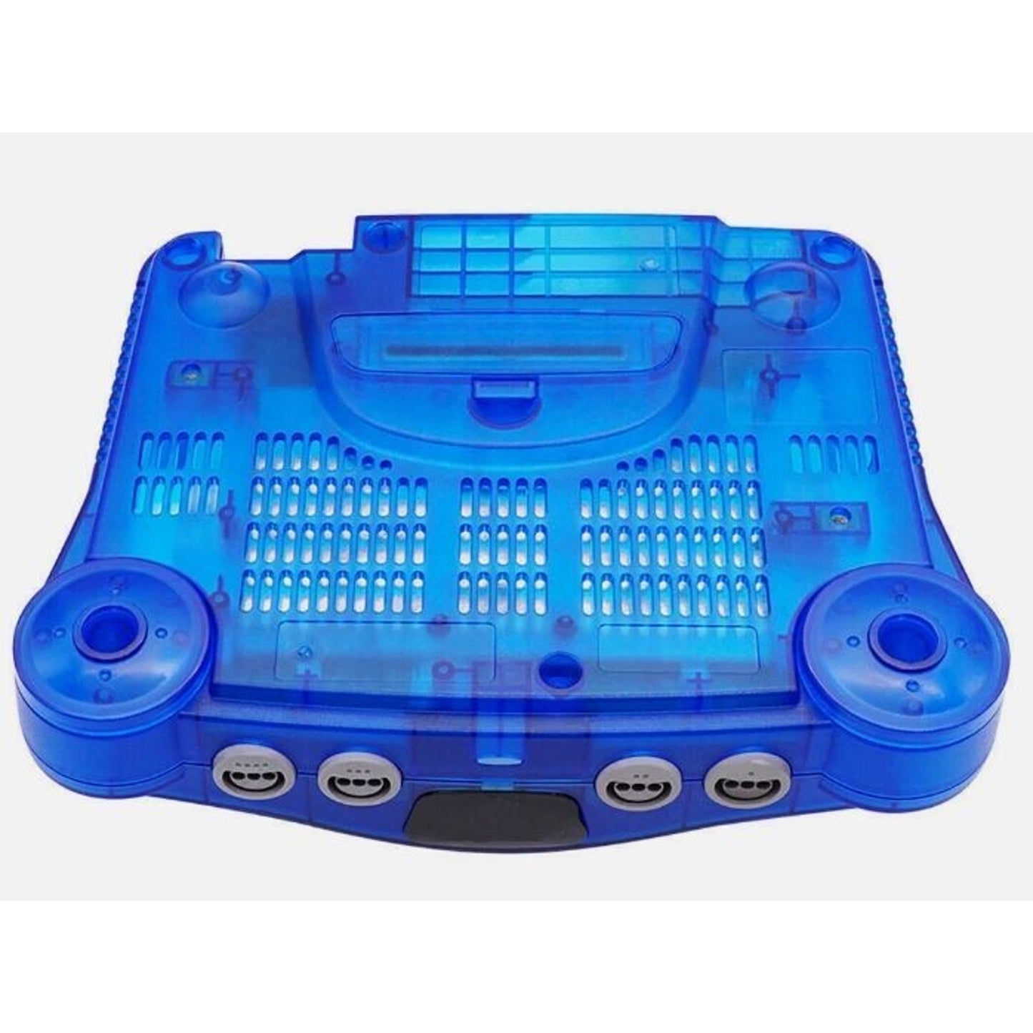 Full Housing Case Shell Cover Replacement Nintendo 64 N64 Console - CLEAR BLUE