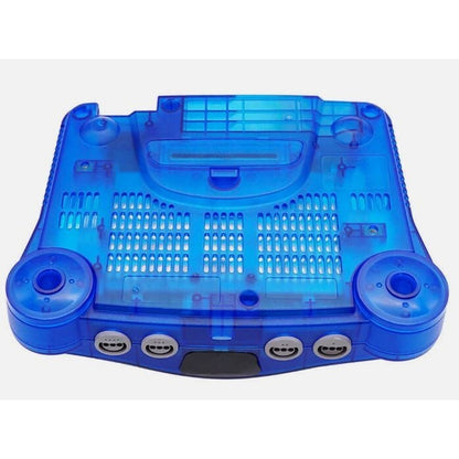 Full Housing Case Shell Cover Replacement Nintendo 64 N64 Console - CLEAR BLUE