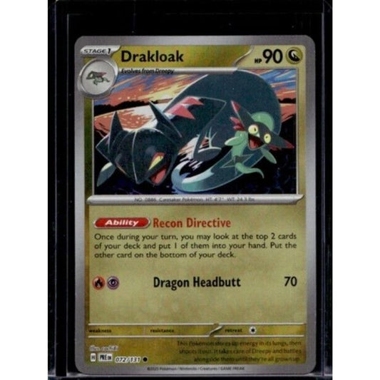 2025 Pokemon Scarlet & Violet Prismatic Evolutions Drakloak Holo #072/131