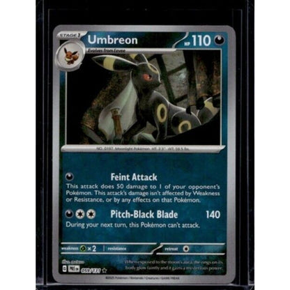 2025 Pokemon Scarlet & Violet Prismatic Evolutions Umbreon Holo #059/131