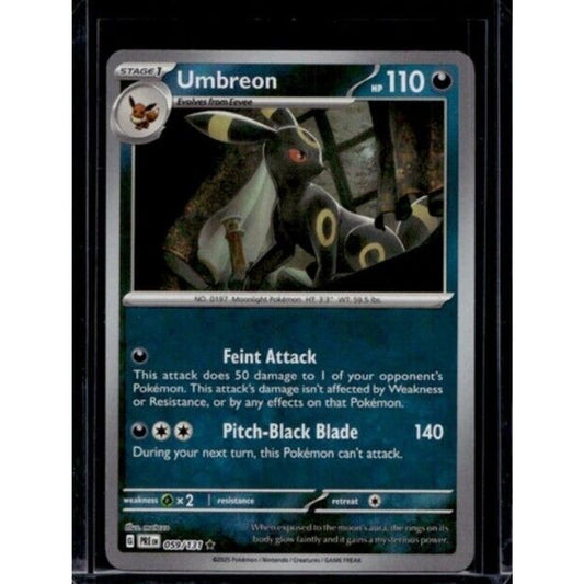 2025 Pokemon Scarlet & Violet Prismatic Evolutions Umbreon Holo #059/131