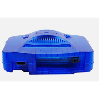 Full Housing Case Shell Cover Replacement Nintendo 64 N64 Console - CLEAR BLUE