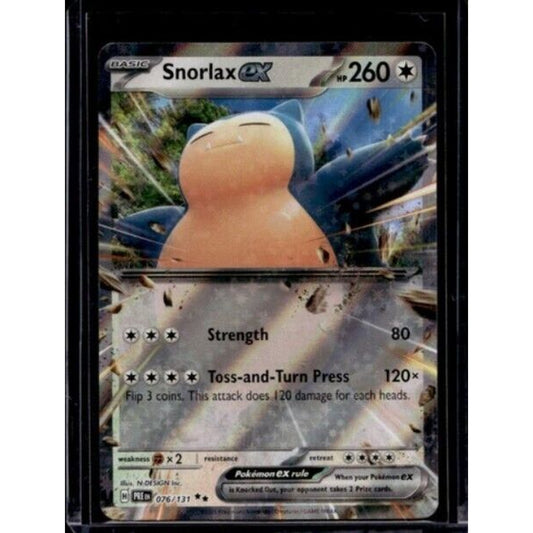 2025 Pokemon Scarlet & Violet Prismatic Evolutions Snorlax ex Holo #076/131