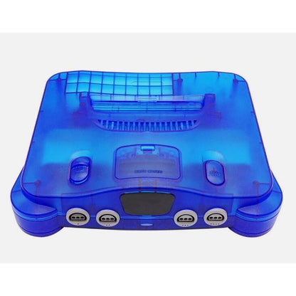 Full Housing Case Shell Cover Replacement Nintendo 64 N64 Console - CLEAR BLUE