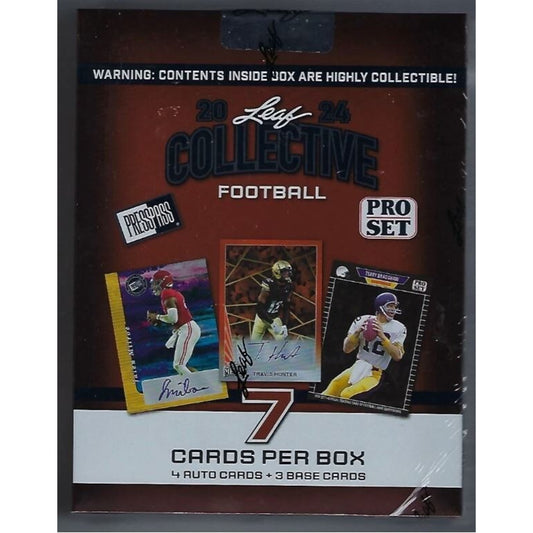2024 LEAF COLLECTIVE FOOTBALL FACTORY SEALED HOBBY BOX